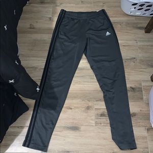 Dark grey adidas track sweats